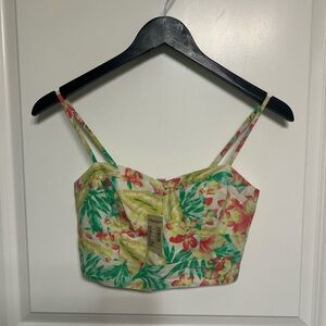 NWT American Eagle floral crop top XS